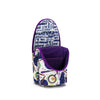Standing Needle Case | Coffee and Yarn Purple Fabric Print